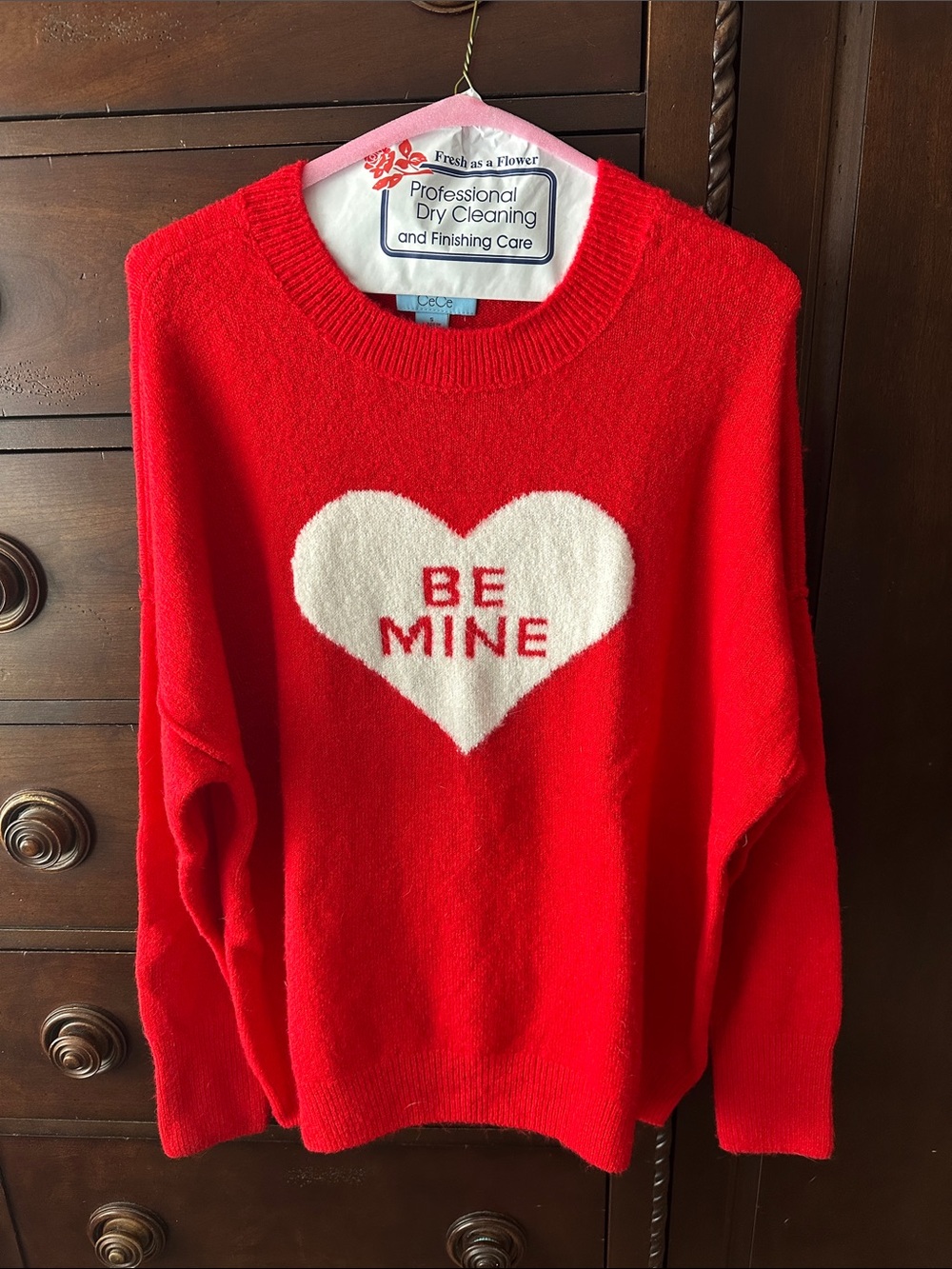 CeCe Red “Be Mine” Sweater